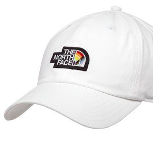 New The North Face Cap Adult One Size White Ball Cap Hat Pride Adjustable Strap
